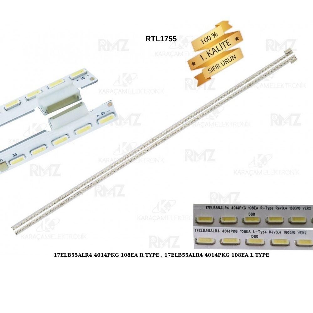 RTL1755T,17ELB55ALR4 4014PKG 108EA R TYPE , 17ELB55ALR4 4014PKG 108EA L TYPE